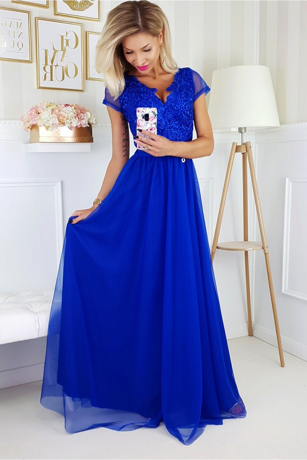 Long dress model 151596 Bicotone