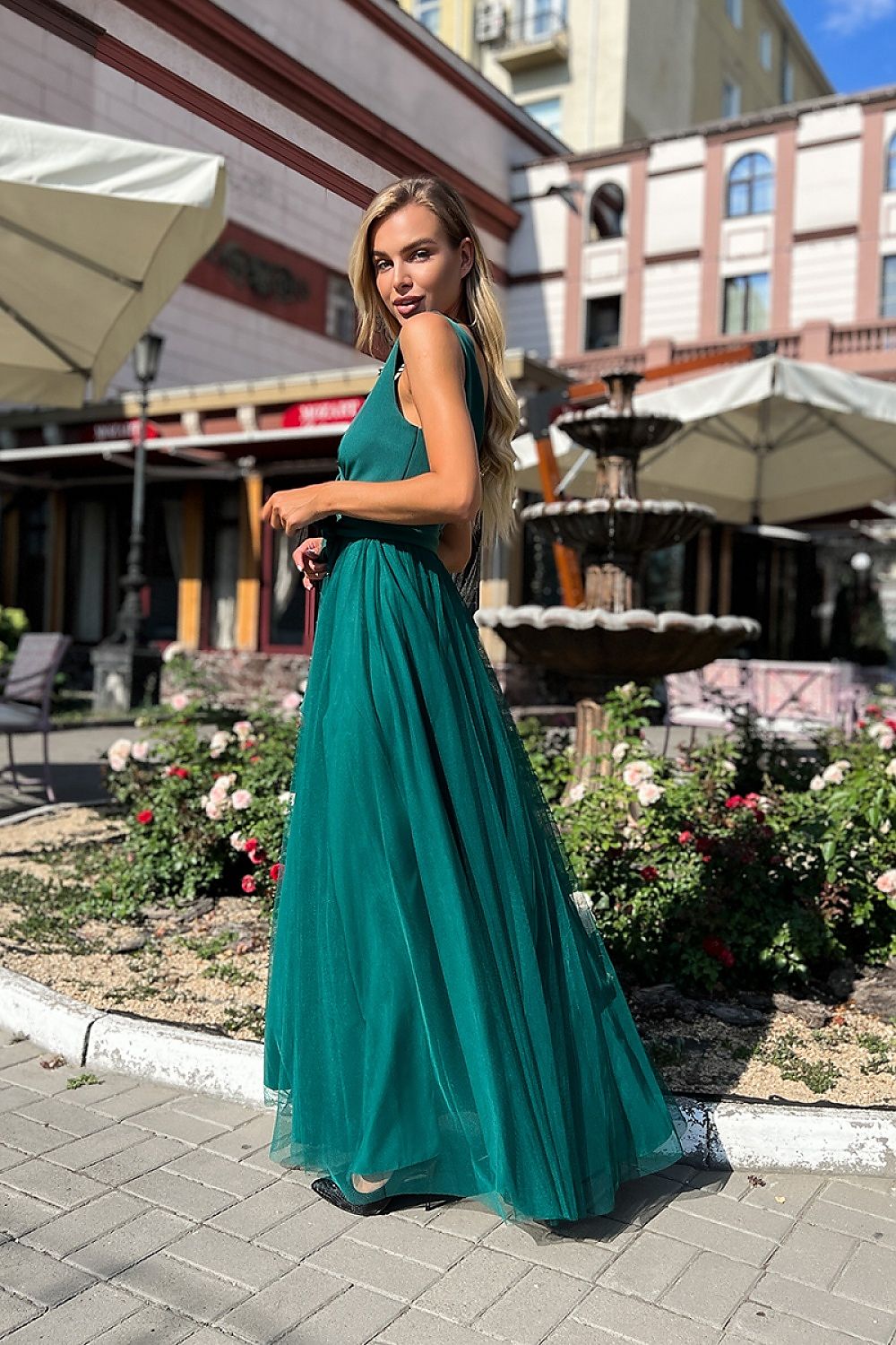 Long dress model 192639 Bicotone