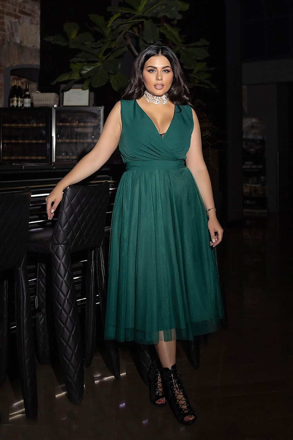 Plus size dress model 174041 Bicotone